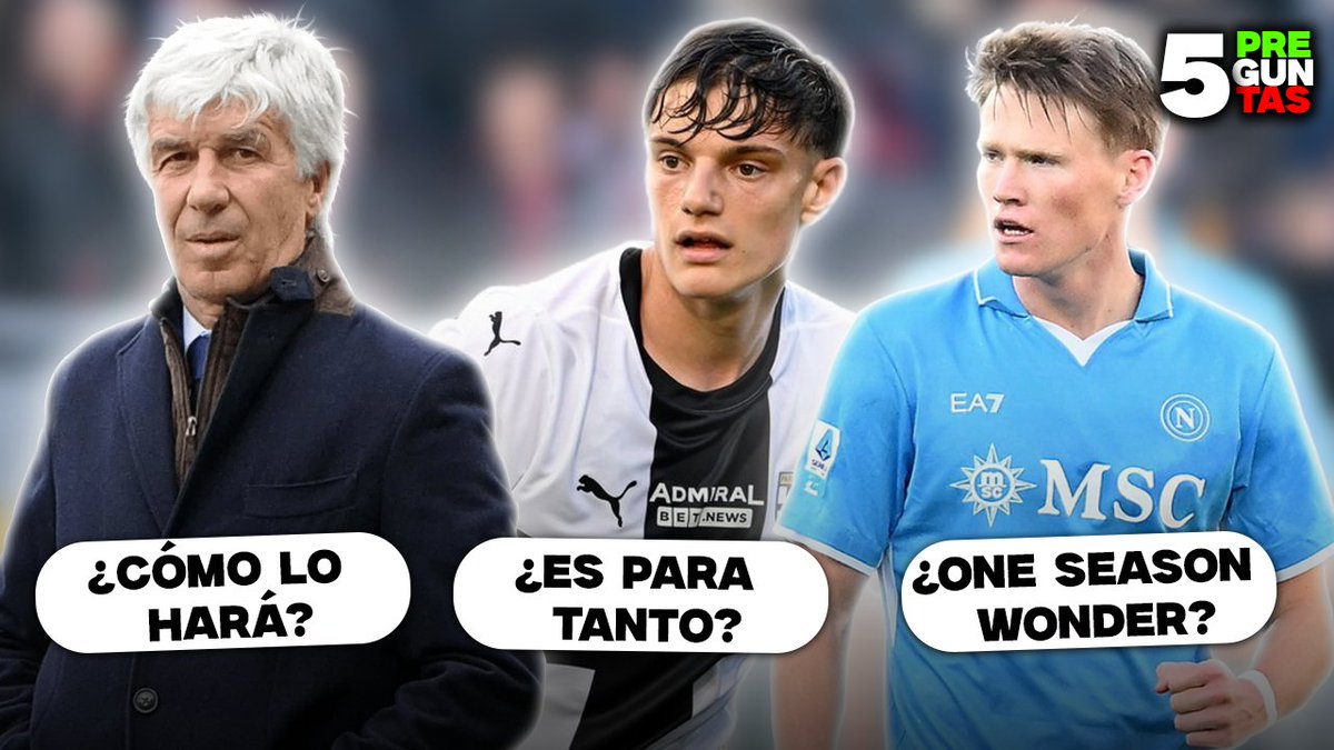 5 PREGUNTAS sobre la SERIE A

👨‍🏫Nota a Juve e Inter en el Mundial
✨¿Será McTominay One season wonder? 
🆕¿Cómo lo hará Gasperini en la Roma? 
💎¿Por qué media Italia se pega por Leoni? 
😍¿Jugador favorito que hayas visto?

Las respuestas 👉 youtu.be/4B0uaosiyno