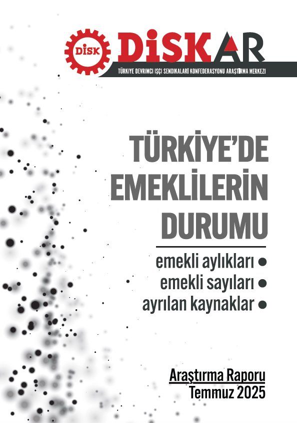 📢"Türkiye'de Emeklilerin Durumu: Emekli Aylıkları, Emekli Sayıları ve Ayrılan Kaynaklar" isimli rapor yayımlandı!  
🔴Emeklilerin nüfus içindeki payı artarken pastadaki payı düşüyor.
🔴Türkiye’de emekli aylıkları dibe doğru eşitleniyor! 

🔍 DİSK-AR, emeklilerin durumunu ortaya