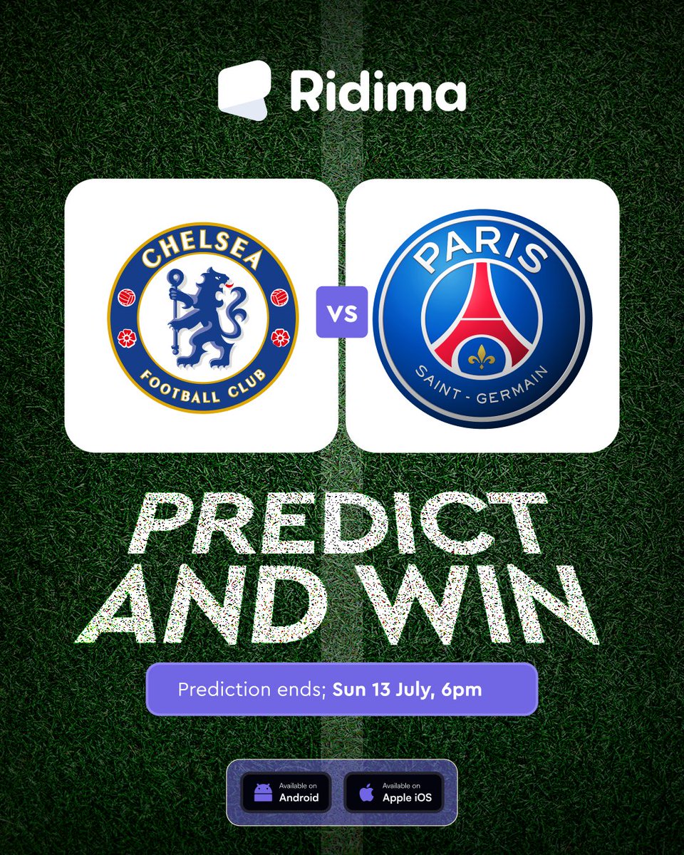 🚨 PREDICT &amp; WIN 🚨

⚽ Chelsea vs PSG – FIFA Club World Cup Final Stage!

₦15,000 prize pool is on the line!

💬 Drop your exact match prediction in the comments below.

🎁 First 5 correct predictions win ₦3,000 each!

#ClubWorldCup #Chelsea #PSG #FootballGiveaway