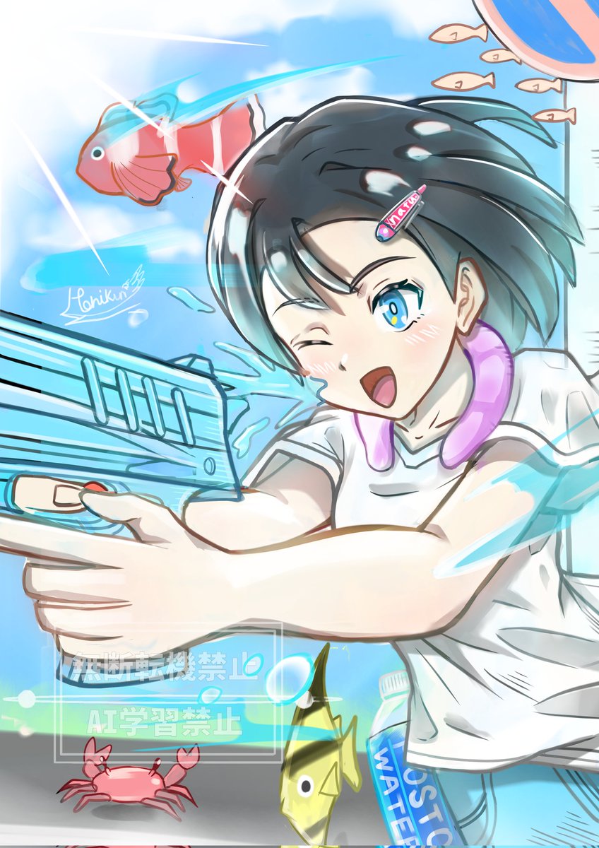 tori_kunGY's tweet image. 夏だ暑いアイスがうまい！夏をイメージした女の子を描きました😀こういう絵も描きたいなと思い描きました😄✏️☀️🍦（外の暑い日はやっぱり涼しい物を何か着けよう✨）

#夏 #オリジナルキャラクター #オリジナルイラスト #絵描きさんと繋がりたい  #創作  #魚