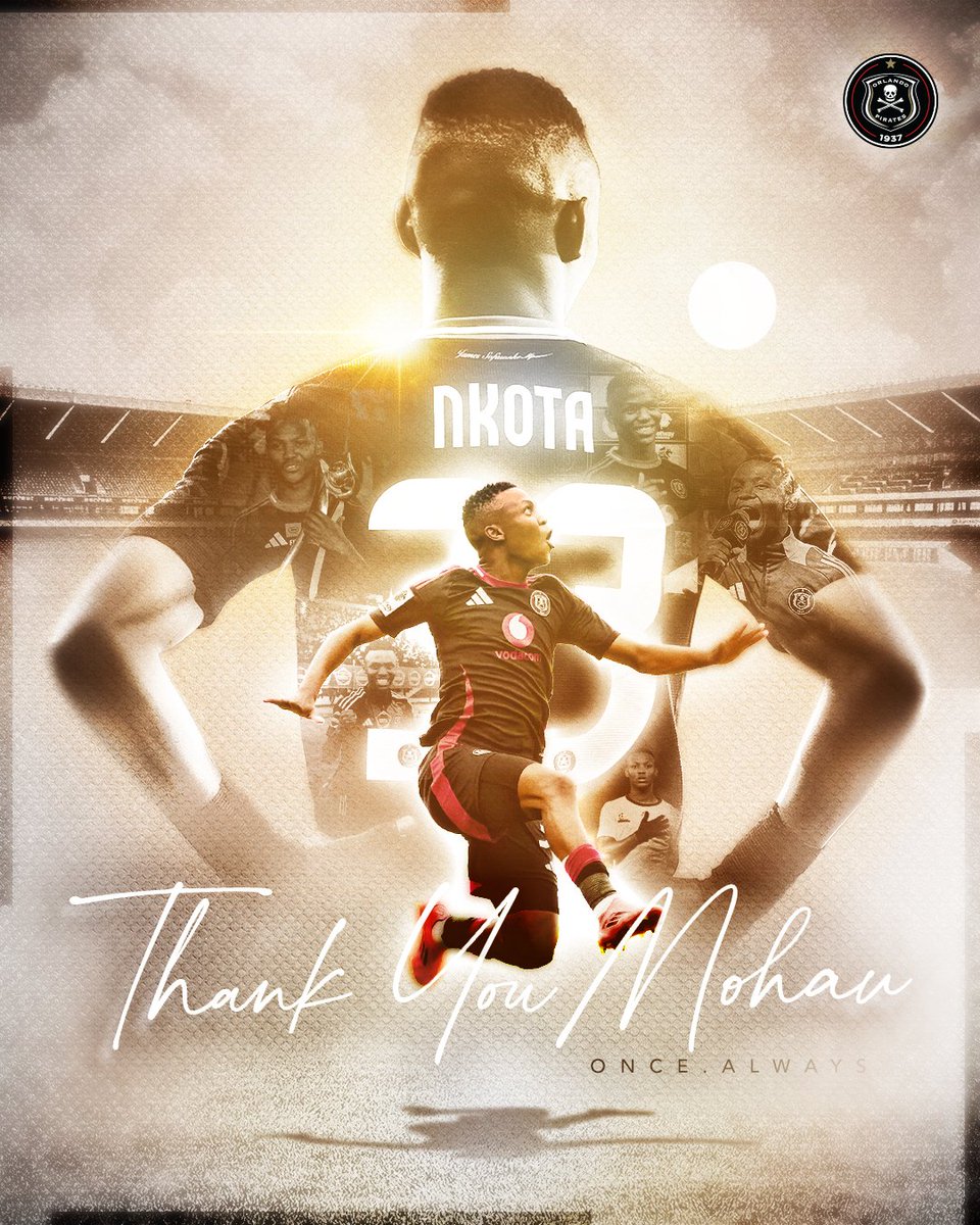 𝗕𝗥𝗘𝗔𝗞𝗜𝗡𝗚‼️

Orlando Pirates have confirmed the transfer of 20-year-old Mohau Nkota to Ettifaq Club in the Saudi Pro League.