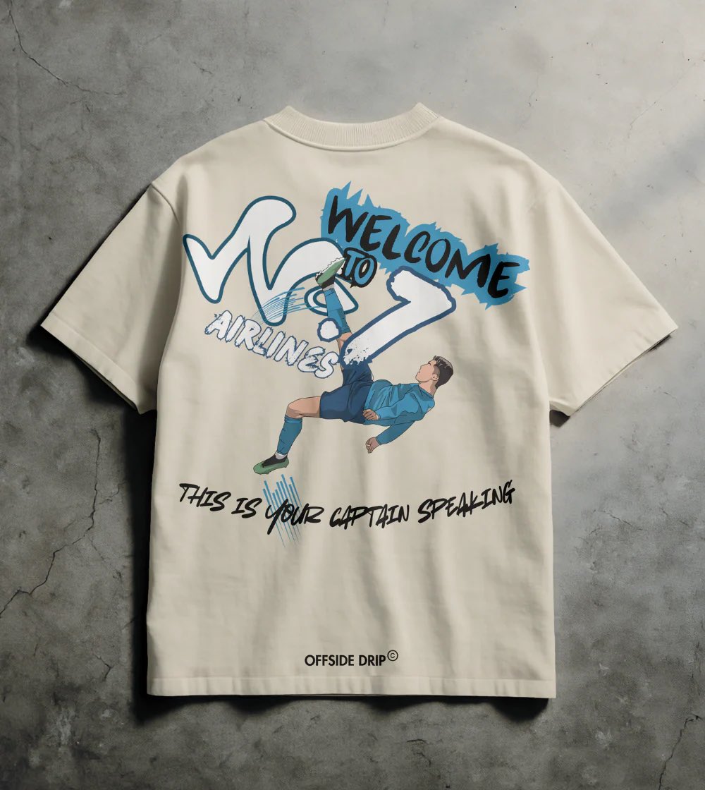OffsideDrip's tweet image. DROP 07 — LIVE NOW

Too smooth for economy class. “Welcome to No.7 Airlines”

Details:
- 100% cotton
- Oversized fit
- Breathable and soft feel
- Unisex fit

Link In bio!