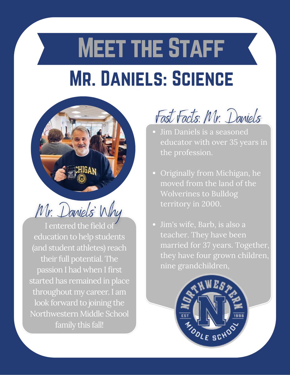 Welcome Mr. Daniels to Northwestern! #thisiswhereyoubelong
