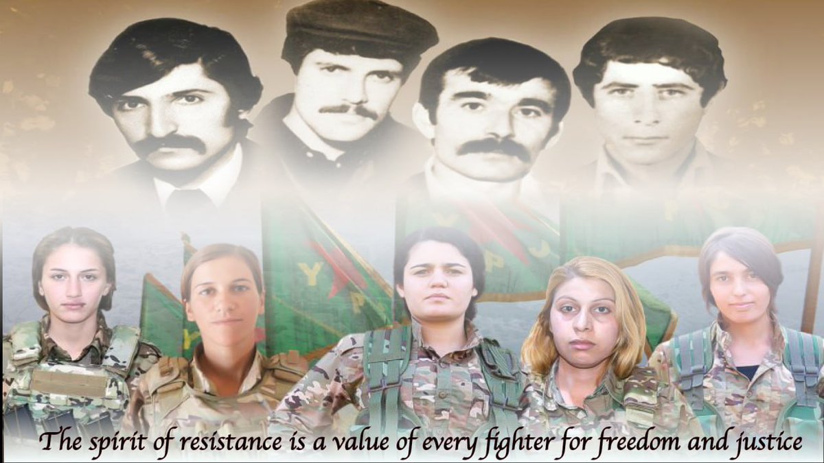 YPJ_Info's tweet image. Looking the enemy in the eye without blinking
Facing the enemy without bowing down
Giving courage and strength
For the existence of one's own people
For humanity
Values that apply to every fighter for justice. Be it in the prisons of Amed on 14th July 1982 or today in Rojava.