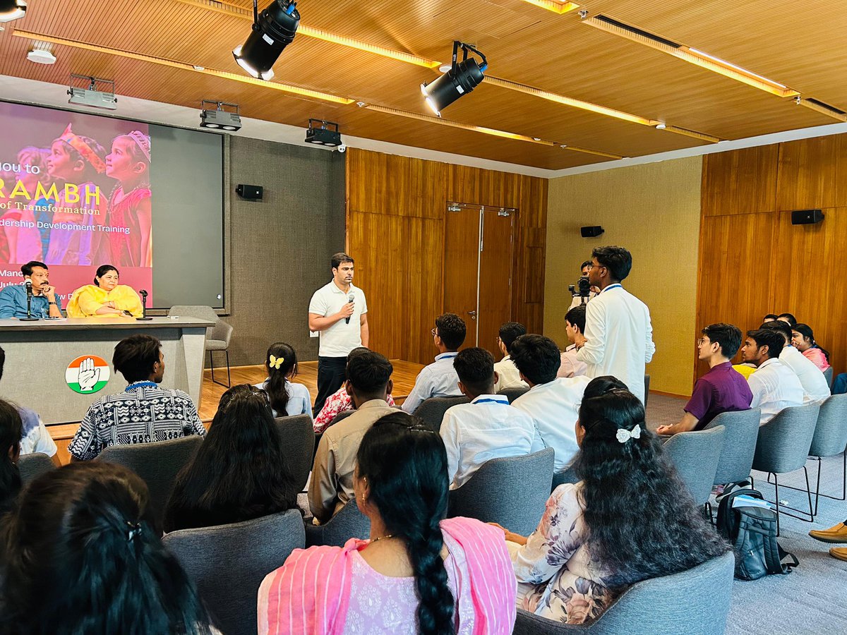 In a special national program organized by Jawahar Bal Manch, NSUI National President Shri <a href="/varunchoudhary2/">Varun Choudhary</a> joined as a key speaker and interacted with young students — listening to their voices, ideas, and aspirations for the nation.

The event was also graced by AICC Secretary