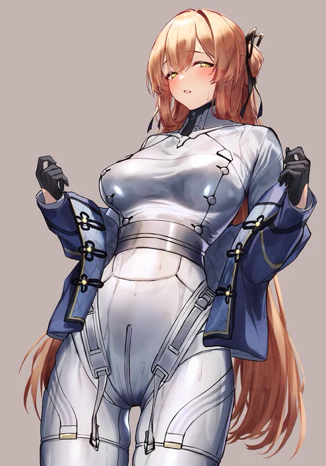 ドルフロ2のスプリングフィールド 濡れて衣服がぴっちりしちゃった春田さん... #ドールズフロントライン2 #イラスト練習