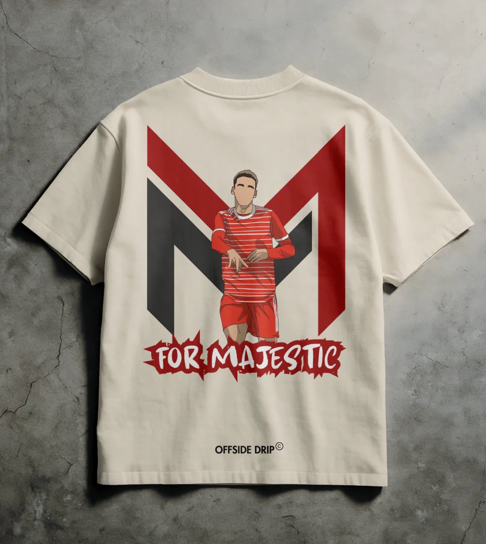 OffsideDrip's tweet image. DROP 10 - LIVE NOW!

Too cold with the sauce. “M for Majestic”

Details:
- 100% cotton
- Oversized fit
- Breathable and soft feel
- Unisex fit

Link in bio!