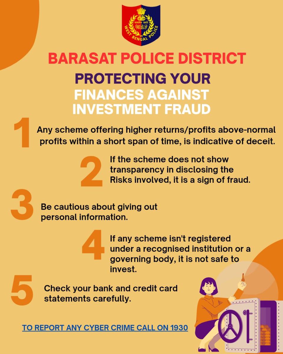Beware of Investment Fraud...
#BarasatPoliceDistrict #Barasat #WestBengalPolice4U #WeCareWeDare