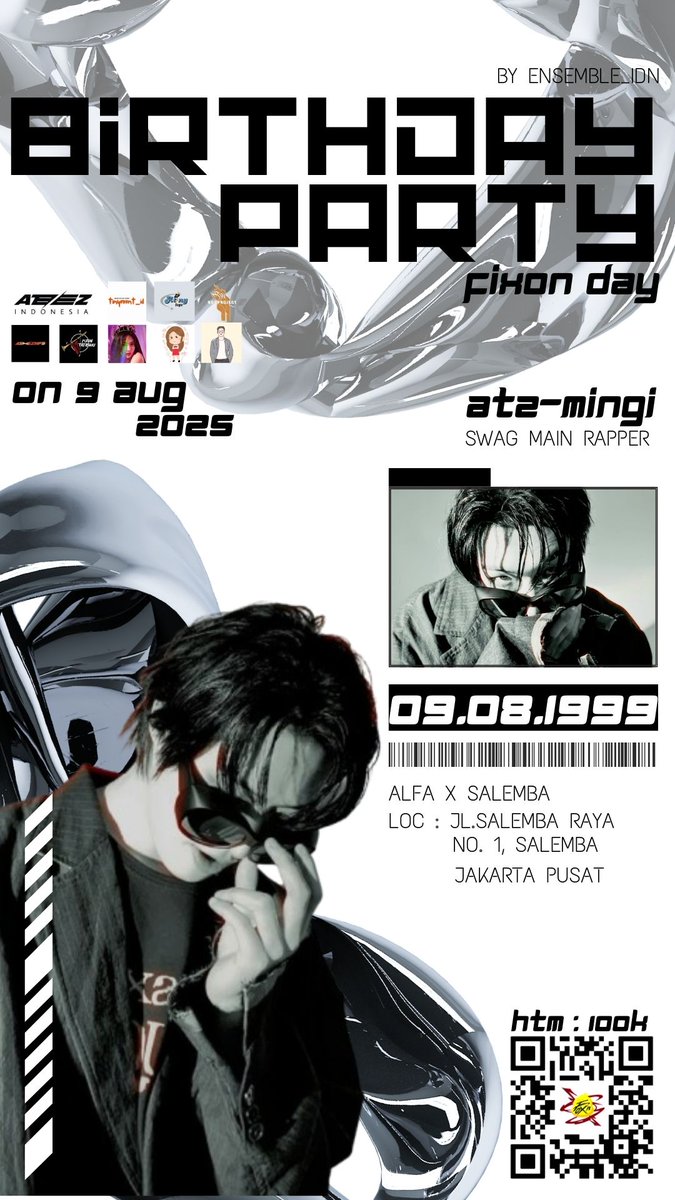 tinyevent_id's tweet photo. Its Fix On Day by @ensemble_idn 🤟 

Let's celebrate Song Mingi's Birthday together, Atiny🎉🎂

🗓 Sat, August 9th 2025
📍 Alfa X Salemba
🕝 1PM ~ 5PM
HTM IDR 100.000 Incl. Freebies, FNB 🍽🥤
🔗 https://t.co/s4I58h4DMs 

See you in August, Atiny 😆👋
#MINGI #ATEEZ #ensemble_idn https://t.co/vlw9fOILva