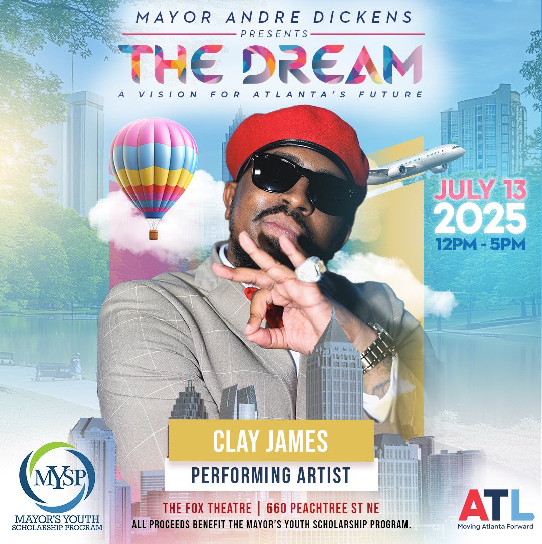 CEO CLAY JAMES (@whoisclayjames) on Twitter photo Me and <a href="/KingElway/">Elway™</a> hit the stage at 1:30p for Mayor <a href="/andreforatlanta/">Andre Dickens</a>
‘The Dream' event at <a href="/TheFoxTheatre/">The Fox Theatre</a>.
See y'all there and dress to impress!! Me and <a href="/KingElway/">Elway™</a> hit the stage at 1:30p for Mayor <a href="/andreforatlanta/">Andre Dickens</a>
‘The Dream' event at <a href="/TheFoxTheatre/">The Fox Theatre</a>.
See y'all there and dress to impress!!