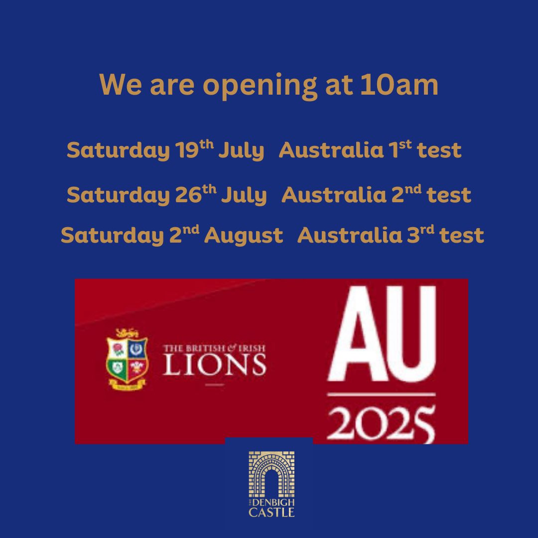 We’re opening early for the British and Irish lions tour of Australia 

#BritishandIrishLions #rugby2025
