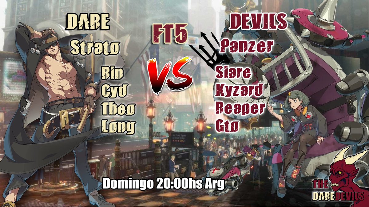 Esta noche pelea de bandos en el server. Dare vs Devils (Strato vs Panzer) FT5 el que gana sigue.
Discord: discord.gg/wmXwHhkj
Twitch: twitch.tv/lugelhc
