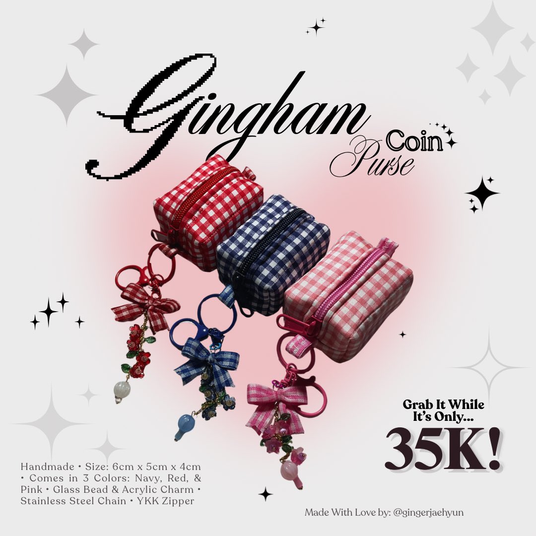 [HELP RT]

𝑮𝒊𝒏𝒈𝒉𝒂𝒎 𝑪𝒐𝒊𝒏 𝑷𝒖𝒓𝒔𝒆

👛 Ukuran kecil muat koin, aksesoris, bisa masuk tws juga! Udah termasuk pengait sama charmnya jadi bisa digantung di tas. Setiap dompet aku buat pakai cinta 🫶🏼 Ayo CO cintaku di sini ya 😍

shopee.co.id/idewaayuk/2873…