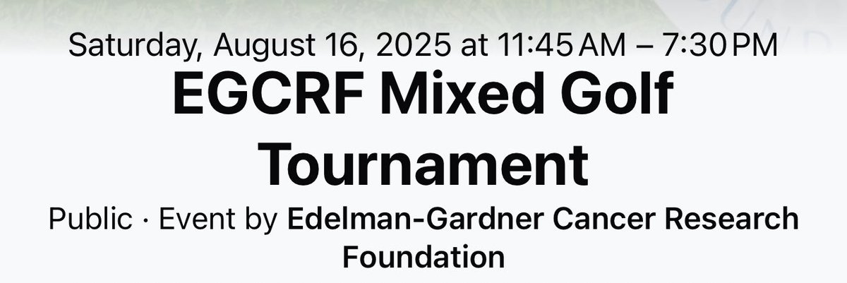 Come have some fun and raise $$$ for Cancer Research. 
Saturday, August 16th at TimberRidge Golf Course
11:30 start 
edelmancrf.com/golf-tournament