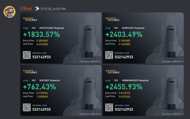 🥷 salyangoz (@salyangoztrader) on Twitter photo Piyasa yükselirken en doğru altcoinleri en iyi seviyelerden longlayan Ninjalara selam olsun 🫡
Discord kapalı diye gelemeyenler varsa Telegram Analiz kanalına 200 $NST tutarak girebilirsiniz > ninjatraders.io
Ekip bütün kripto analizlerini günlük olarak paylaşıyor 🥷 Piyasa yükselirken en doğru altcoinleri en iyi seviyelerden longlayan Ninjalara selam olsun 🫡
Discord kapalı diye gelemeyenler varsa Telegram Analiz kanalına 200 $NST tutarak girebilirsiniz > ninjatraders.io
Ekip bütün kripto analizlerini günlük olarak paylaşıyor 🥷