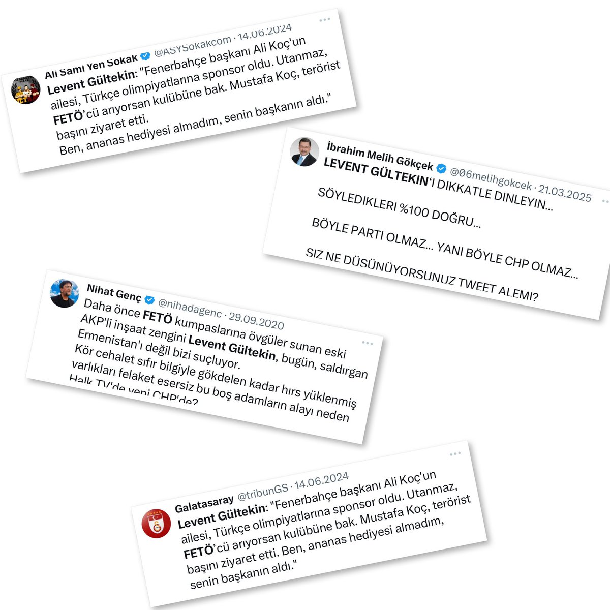 Bir anda Levent Gültekin diye bir arkadaş ortaya çıktı;Fenerbahçe Spor Kulübünün yapmış olduğu sponsorluk anlaşması hakkında bazı yorumlarda bulundu.

Dedim ki kim bu arkadaş?

Şöyle bir göz gezdirdim…

Ooooooo…

Bi öyle bi böyle bi şöyle..

Yani doğrudur değildir bilinmez ama