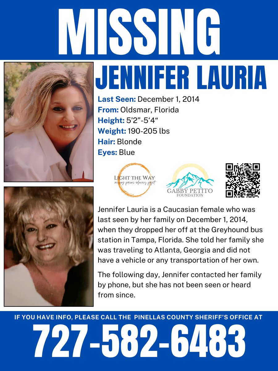 It’s #MissingPosterMonday and we need your help sharing #JenniferLauria’s flyer to help spread awareness! #Florida #Georgia #Colorado  #MondayMotivation #Missing