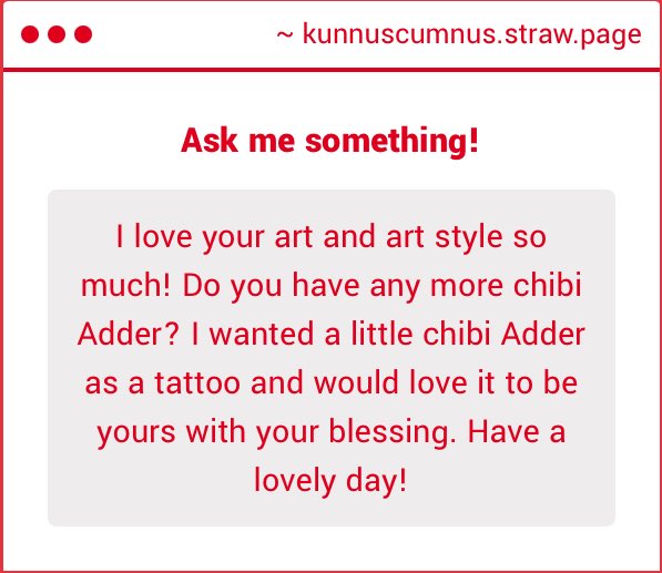 kunnuscumnus's tweet image. I’m really happy you want to get it as a tattoo 🥺 I might draw more of him soon. Hope you have a lovely day as well!