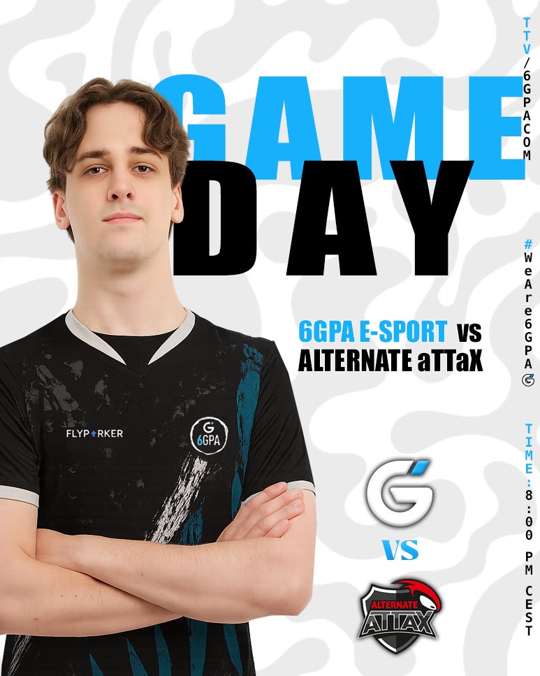 6GPA (@6gpacom) on Twitter photo 🚨GAMEDAY ALERT🚨
Nur noch wenige Stunden bis zum Kracher:
<a href="/6GPAcom/">6GPA</a> vs <a href="/ATNattax/">ALTERNATE aTTaX</a> heute um 20:00 Uhr!
Watchpartys: <a href="/Luc1d20/">Luc1dg</a> & <a href="/ai_raigeki/">Geki @Gamescom</a>
Hauptstream: twitch.tv/valorantleague…
#6GPA #VCLDACH 🚨GAMEDAY ALERT🚨
Nur noch wenige Stunden bis zum Kracher:
<a href="/6GPAcom/">6GPA</a> vs <a href="/ATNattax/">ALTERNATE aTTaX</a> heute um 20:00 Uhr!
Watchpartys: <a href="/Luc1d20/">Luc1dg</a> & <a href="/ai_raigeki/">Geki @Gamescom</a>
Hauptstream: twitch.tv/valorantleague…
#6GPA #VCLDACH