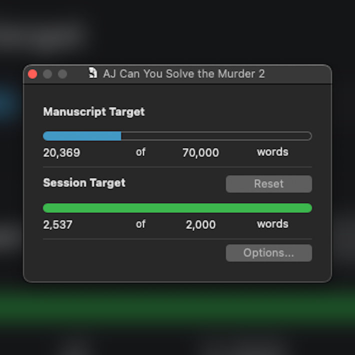 A little over 5,000 words since yesterday morning. And the wheels keep turning… ✍