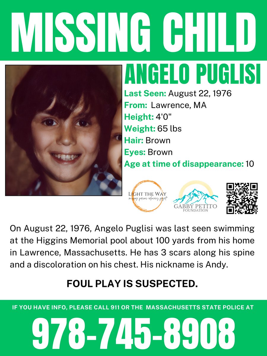 It’s #MissingPosterMonday and we need your help sharing #AndyPuglisi’s flyer to help spread awareness! #MissingPosterMonday #Massachusetts #MondayMotivation #Missing #HaveYouSeenAndy #OpenInvestigationPodcast