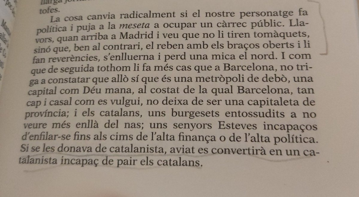 <a href="/gabrielrufian/">Gabriel Rufián</a> Aquest paràgraf que va escriure Armand Carabén (anys 90) a les seves memòries sobre els catalans que se'n van a Madrid sembla que estigués pensat expressament en tu.