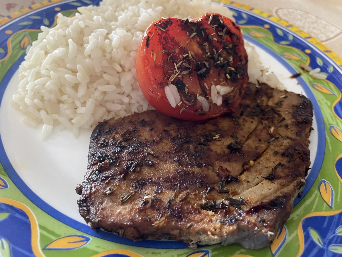 ça me manquait .
un bon steak de thon aux épices créoles.

cc <a href="/FR1FF/">FR1FF</a> <a href="/F8EXM/">F8EXM - KZ4CQ</a> <a href="/stefmangeolle/">Stéphane - F4BIT / N4BIT</a> <a href="/f4cib/">f4cib</a>