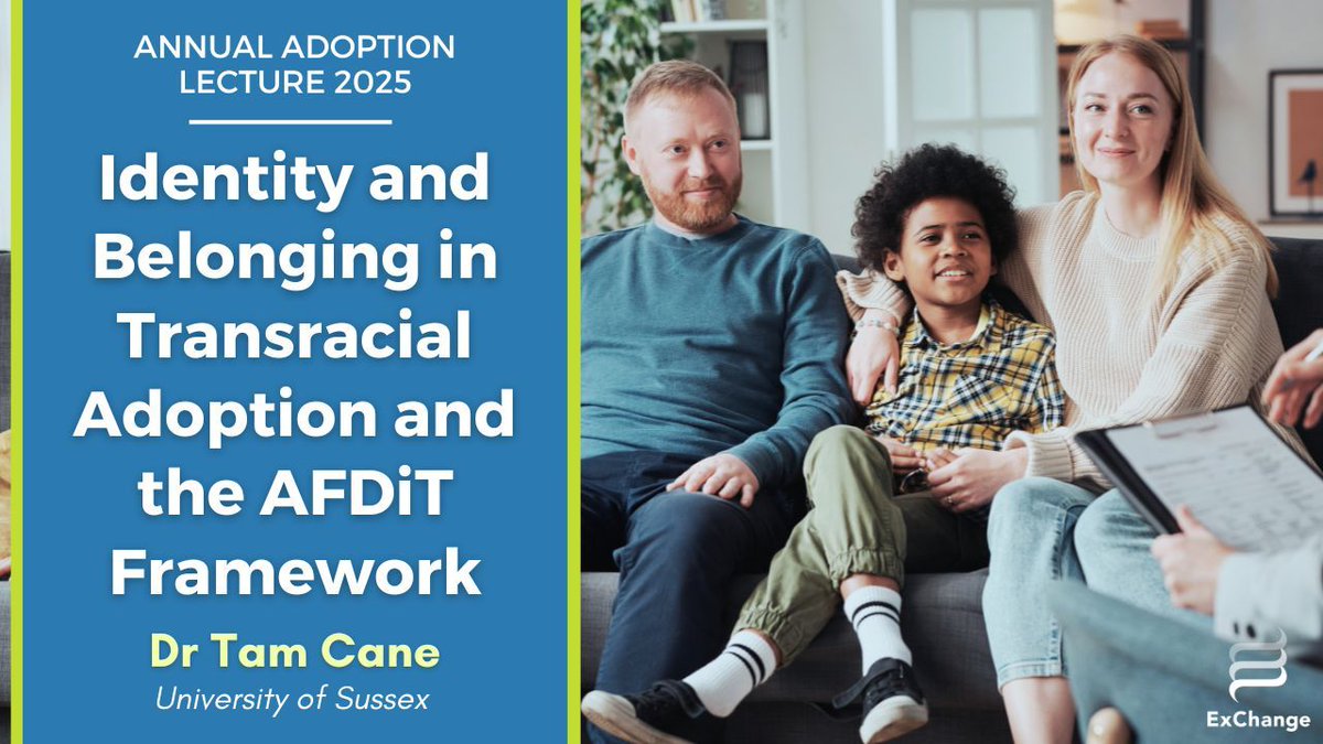 exchangewales's tweet image. It was a pleasure to have Dr. Tam Cane share her work on the AFDiT Framework for our Adoption Lecture last month, helping to ensure positive identity outcomes for minoritised ethnic children in transracial adoption. 💡
📺 Watch the lecture on YouTube:
youtu.be/0i7W9TfbVYc