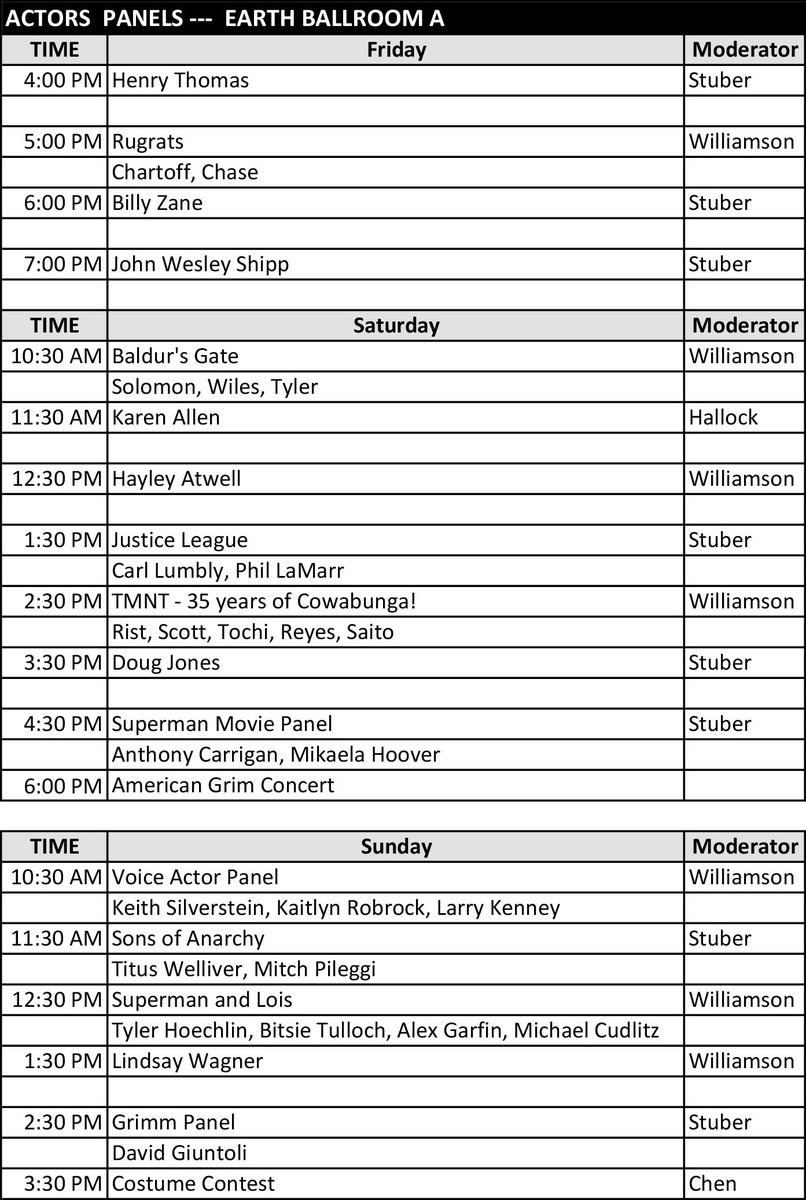ItsTerrifiCon's tweet image. I finished the Media Guest Panel schedule for this year's TERRIFICON on August 8-10 at Mohegan Sun. Earth Ballroom A is the large 500 seat room located behind the doors on the left across from the Information table as you enter. The Comic Creator panels are held in the smaller…