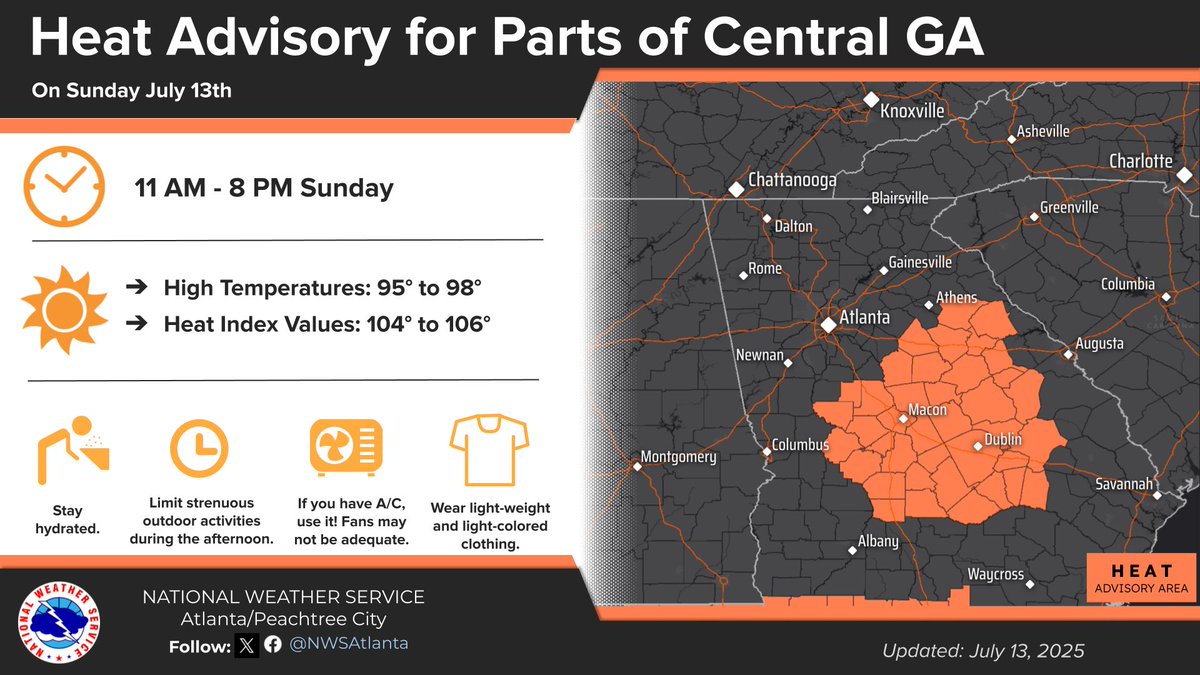 EalerTimothy's tweet image. youtu.be/YVilMLoLENY
Flood alerts persist in central Texas as potential tropical systems could form near the Gulf Coast soon. At the same time, many regions in the U.S. are facing increasing heat threats. #WeatherAlert #TexasFloods #Dexter