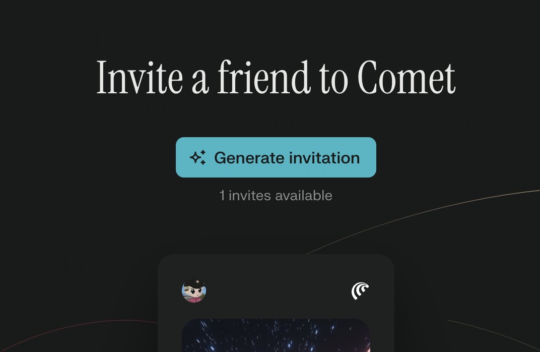 yogicodes's tweet image. Who want @PerplexityComet invite? 1 left