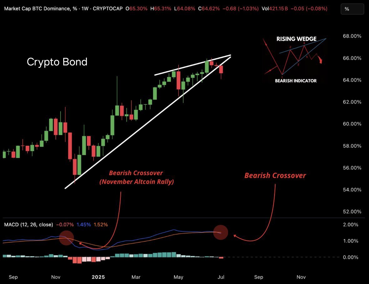 #Bitcoin dominans en son Kasım ayında sert düşmüştü ve bu sert #altcoin yükselişine sebep olmuştu, kazanmak için sabırlı olun ve doğru varlığı elinizde tutun!