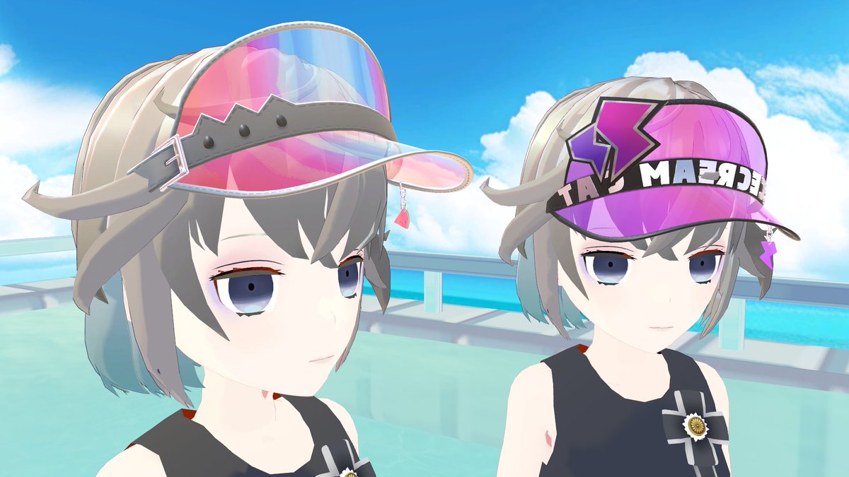k2_pixels's tweet photo. vket25夏はじまりましたねー！
今年は去年のメガネとおそろいのサンバイザー⚡🍉を作りました！
Sweet×2 Tea Party Rebake : Sugarで試着もできるので是非遊びにきてくださいね🏖️🌞
https://t.co/VtXHXMEfIq
#Vket #Vket2025Summer https://t.co/3DpZp2dMm2