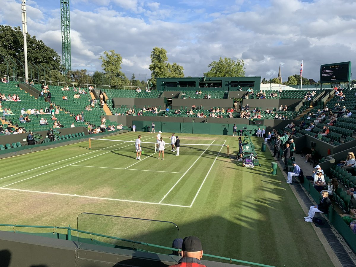 wimbledog's tweet image. As the circus leaves town for another year, I am reminded it can be both fun (bonus Clare Balding / Tracy Austin celebrity spot) and a massive headache (how would anybody ever get a wheelchair or pram past all those Lime bikes?!). #Wimbledon