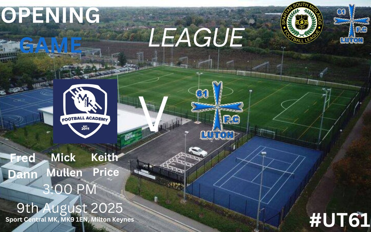 The 61FC (Luton) ⚽ (@61fc) on Twitter photo FOOTBALL IS NEARLY BACK! Mark your calenders as 9th August will be our first <a href="/SpartanSMFL/">Spartan South Midlands</a> Division Two game of the 25/26 season. We travel to <a href="/MKCollegeFooty/">Milton Keynes College Football Academy</a> to start our campaign. #UT61 #support61 FOOTBALL IS NEARLY BACK! Mark your calenders as 9th August will be our first <a href="/SpartanSMFL/">Spartan South Midlands</a> Division Two game of the 25/26 season. We travel to <a href="/MKCollegeFooty/">Milton Keynes College Football Academy</a> to start our campaign. #UT61 #support61