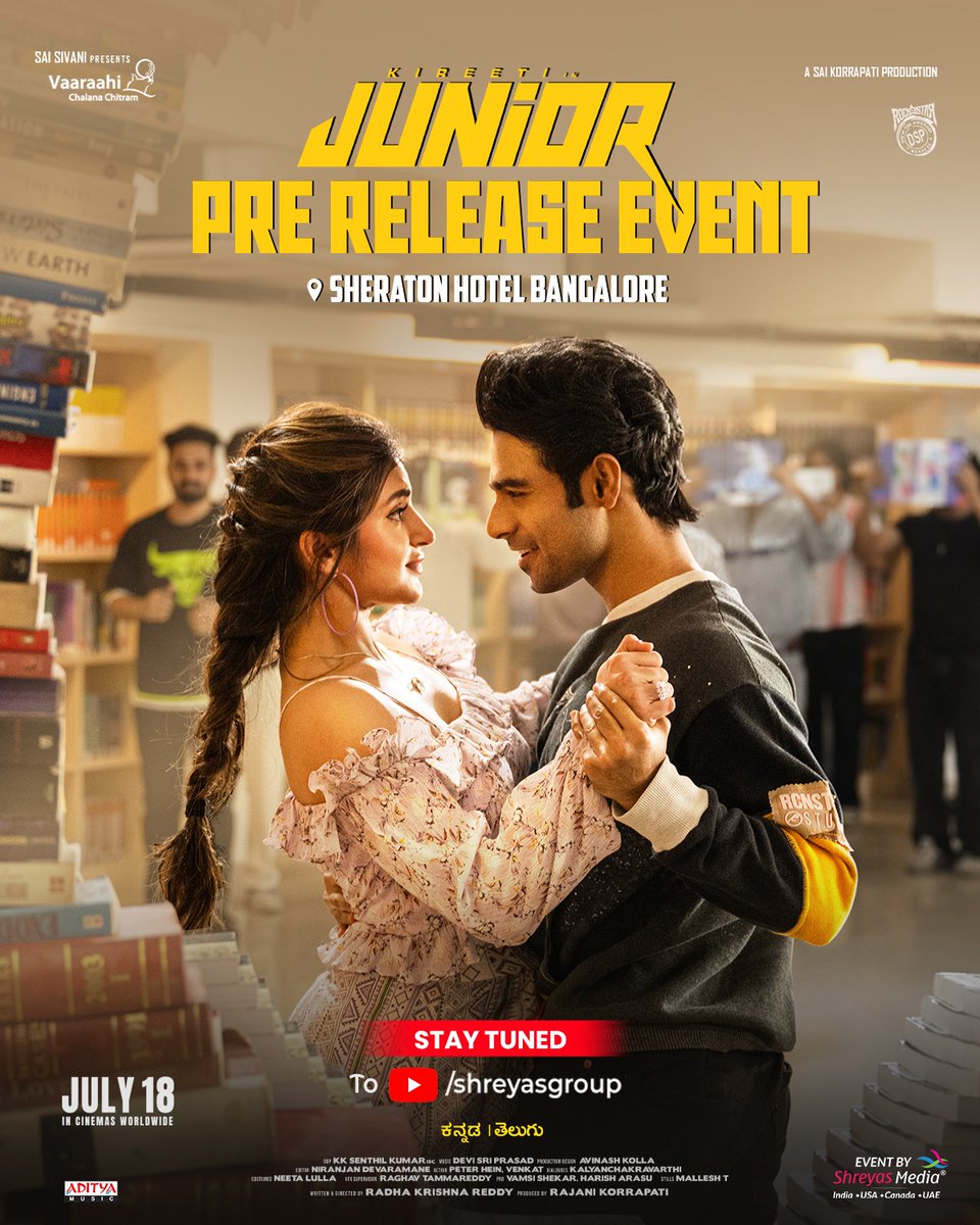 Shreyas Media (@shreyasgroup) on Twitter photo Just a few more minutes to witness the EPIC BLAST! 💥
The Grand Pre-Release Event of #JUNIOR is about to set the stage on FIRE! 🔥
Stay tuned to ▶️ youtube.com/live/WTf16-LQU…
Event By <a href="/shreyasgroup/">Shreyas Media</a>✌️
#Junior Grand release on July 18th ✨
#JuniorOnJuly18th #JuniorPreReleaseEvent Just a few more minutes to witness the EPIC BLAST! 💥
The Grand Pre-Release Event of #JUNIOR is about to set the stage on FIRE! 🔥
Stay tuned to ▶️ youtube.com/live/WTf16-LQU…
Event By <a href="/shreyasgroup/">Shreyas Media</a>✌️
#Junior Grand release on July 18th ✨
#JuniorOnJuly18th #JuniorPreReleaseEvent