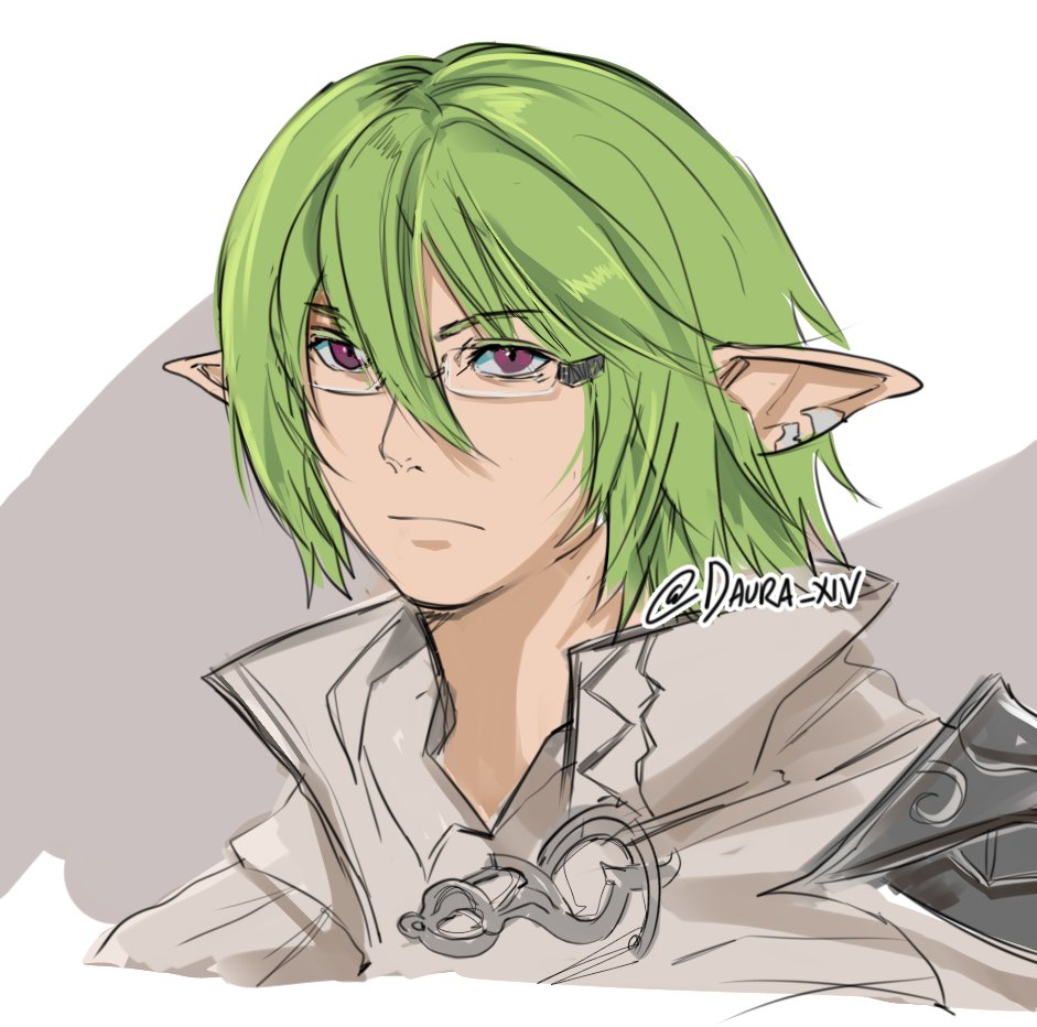 #FFXIV | #FFXIVART | #Elezen 
Today, I decided to draw my non-WoL Elezen !
