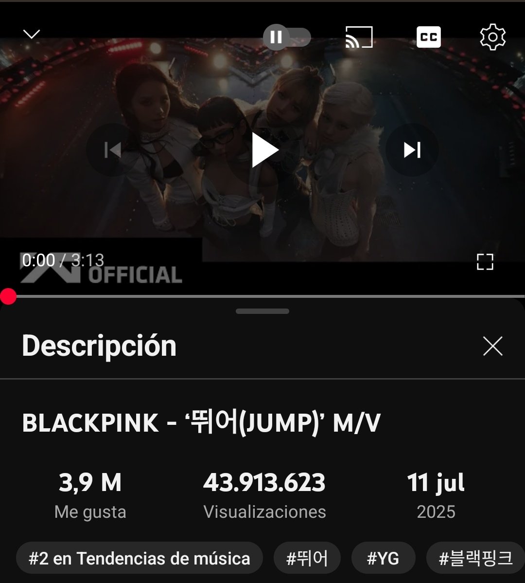 VAMOS BLINKS CON ESE STREAM A TOPEE!!🖤🩷

CASI 50M DE VEWS  Y 4,0M LIKES📈
#BLACKPINK_DEADLINE #JUMP #BLINKS #STREAM_JUMP