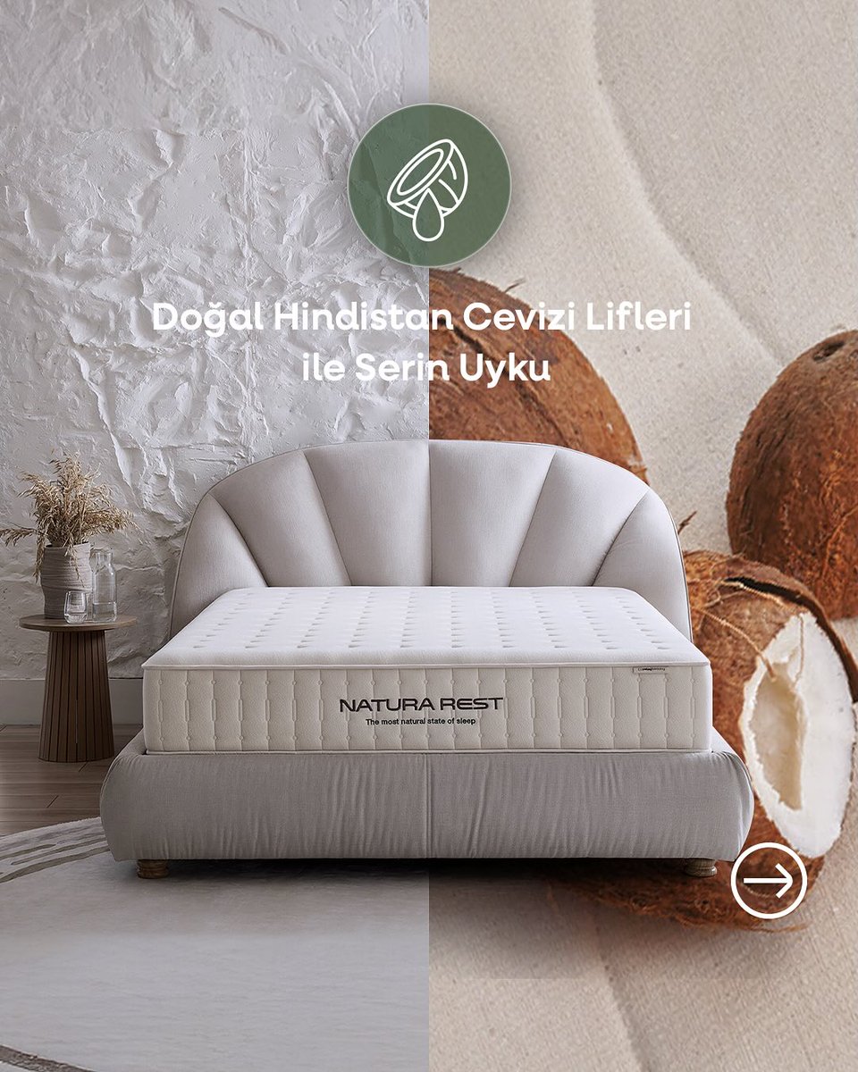 yatasbedding's tweet photo. Doğadan ilham alan Natura Rest Yatak; doğal lateks, hindistan cevizi lifleri ve organik pamukla konforlu, serin ve sağlıklı bir uyku sunuyor. 🌿 🛏️ ♻️ https://t.co/9Mz5aBDu2a