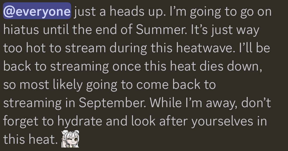 Heads up to those who aren’t apart of the discord.