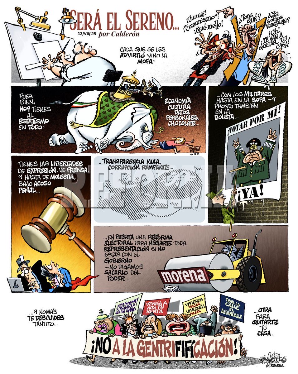 jose ernesto costemalle (@jecoste) on Twitter photo Calderón - 13 de Jul. - Vía @reforma
Habrá señales, yo digo muy claras. Dibuja <a href="/CartonCalderon/">PacoCalderónCartones🇲🇽❤️🇺🇦❤️🇮🇱</a> Calderón - 13 de Jul. - Vía @reforma
Habrá señales, yo digo muy claras. Dibuja <a href="/CartonCalderon/">PacoCalderónCartones🇲🇽❤️🇺🇦❤️🇮🇱</a>