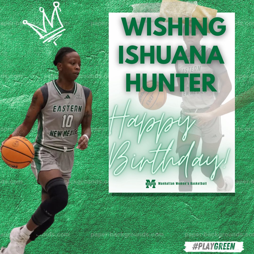 Manhattan_WBB's tweet image. Happy Birthday to our very own, Ishuana Hunter AKA Noonie ! We hope you have a great one! 🎉🎉 #playGREEN