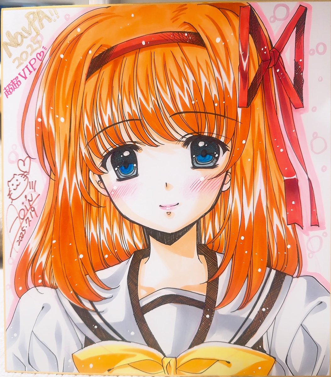 aoi_nishimata's tweet photo. 今日も #ねぶパ 🍊の
直筆イラスト描いて塗って…。

\\\これが…（線画）///

\\\こうじゃ‼️（完成✨）///

7/19のライブ当日まであと少し🤣　https://t.co/sgoOZhKI7k https://t.co/IGanVoYxRN