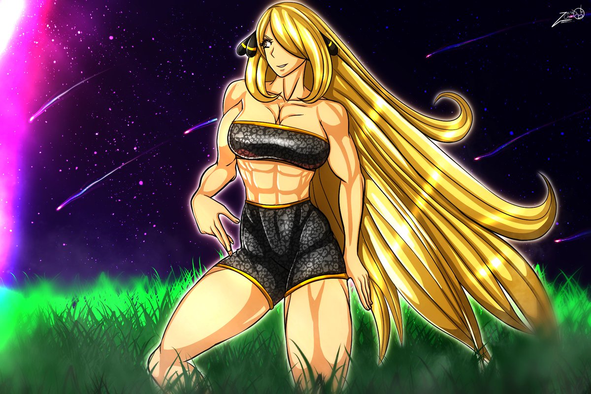 ZecrusChan17's tweet image. Some Cynthia fanart I've done thus far 💪🥂✨
#pokemon #fanart