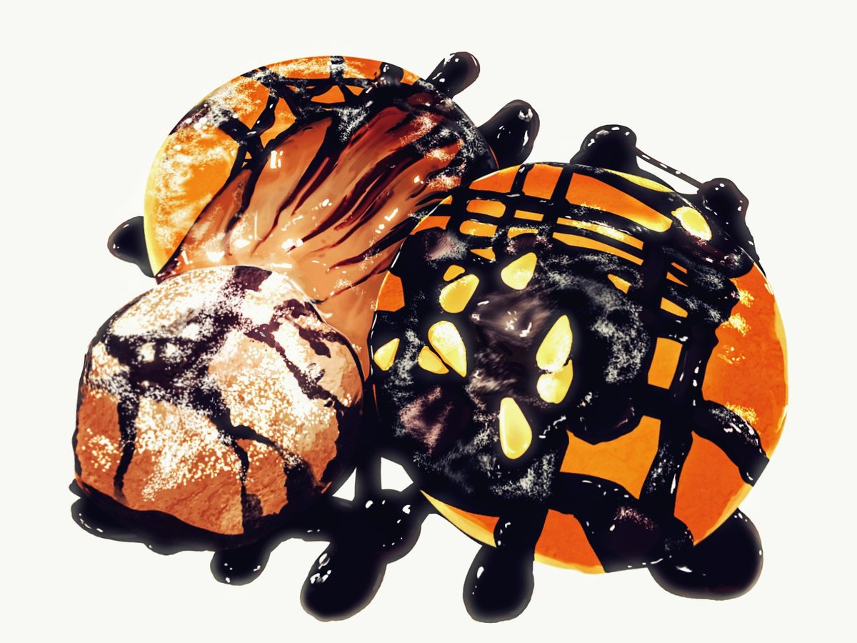 mokichir1's tweet image. #飯テロ　#イラスト
🥞チョコレート・パンケーキ🥞
体が欲する〜〜（至）
ibispaint.com/art/138187457/