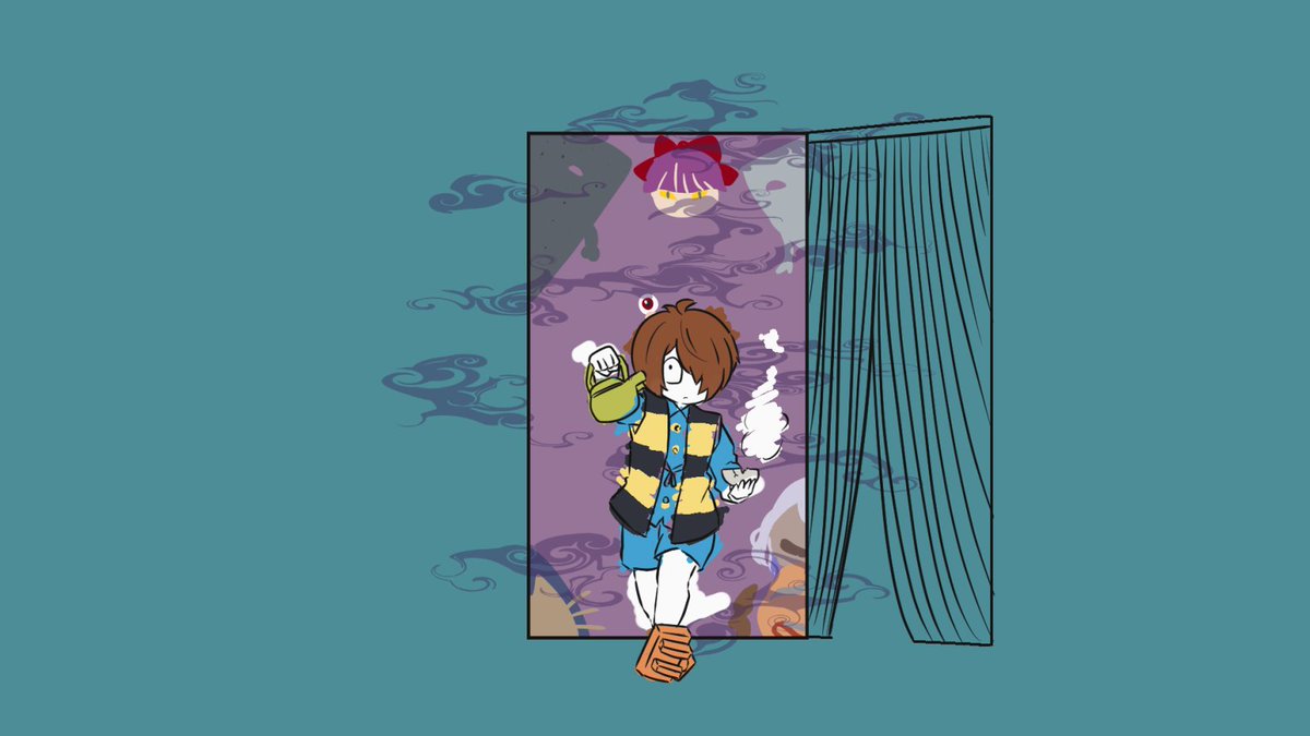 kabeuchi_HS_'s tweet image. ゲ謎で呪の一期EDパロ
父＋水＋岩＋鬼
※再掲