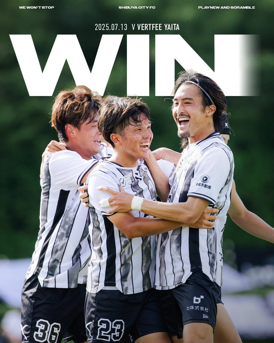 SHIBUYACITYFC's tweet photo. 𝟒𝐭𝐡 𝐖𝐈𝐍

#SHIBUYACITYFC #WEWONTSTOP https://t.co/Cwq0ECSKCs