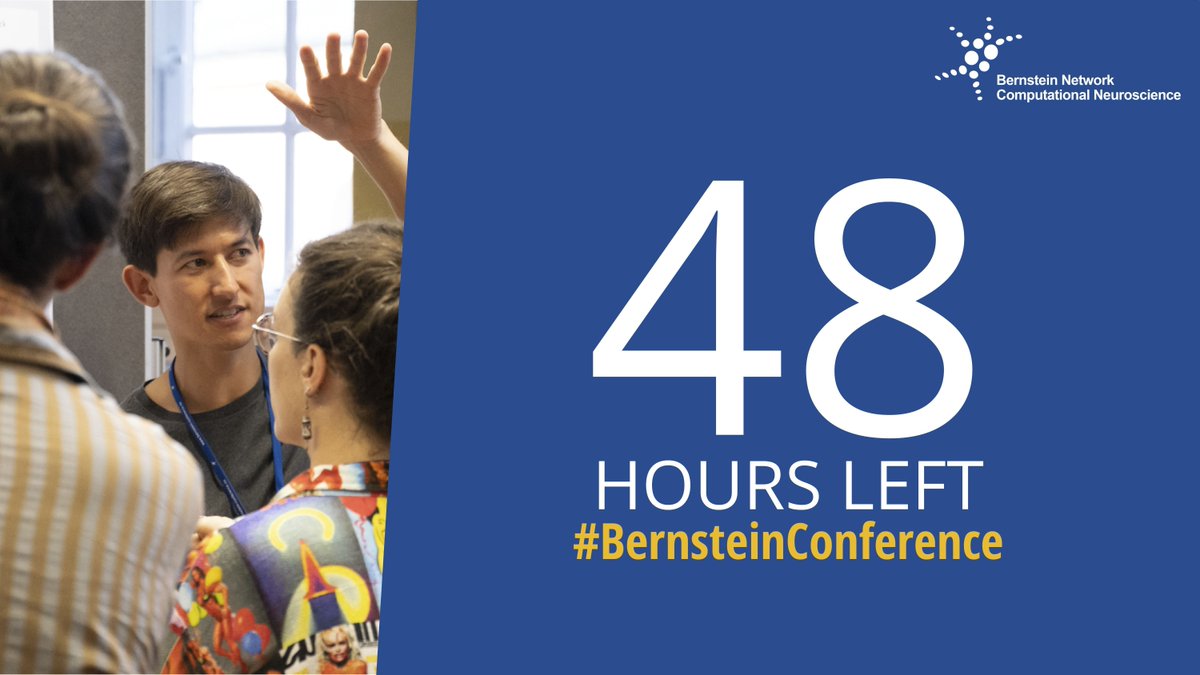 BernsteinNeuro's tweet image. ⏰ Last minute reminder! Only 48 hours left to submit your poster abstracts and travel grant applications for the #BernsteinConference 2025!
🗓️ Deadline: July 17
All information and submission form 👉 bernstein-network.de/bernstein-conf…