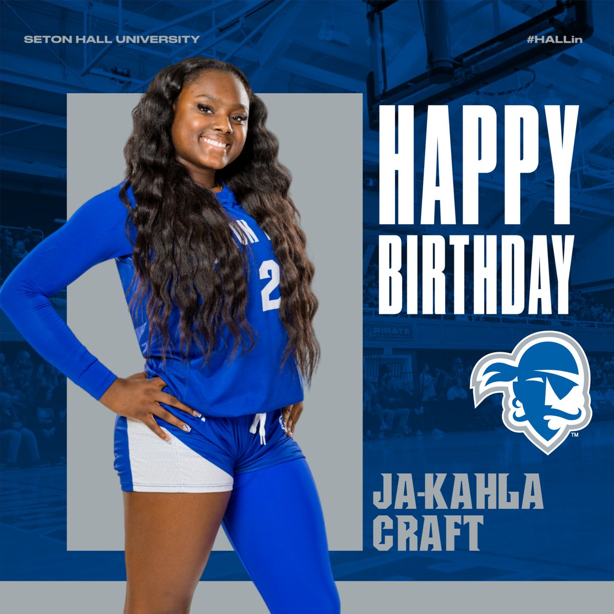 Seton Hall Women’s Basketball (@shuwbb) on Twitter photo A very 𝙃𝘼𝙋𝙋𝙔 𝘽𝙄𝙍𝙏𝙃𝘿𝘼𝙔 to JA-KAHLA CRAFT!!
#HALLin 🏀🏴☠️🔵⚪ A very 𝙃𝘼𝙋𝙋𝙔 𝘽𝙄𝙍𝙏𝙃𝘿𝘼𝙔 to JA-KAHLA CRAFT!!
#HALLin 🏀🏴☠️🔵⚪