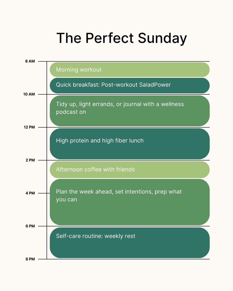 SaladPower's tweet image. Welcome to your green-powered Sunday. 🌱
From a post-workout SaladPower to setting intentions, SaladPower fits your pace and your plate.
⁠
Which part of your Sunday needs a little pouch-powered love?
#SaladPowerSunday #HealthyHabits #WeekendWellness